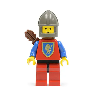Crusader Lion - Red Legs with Black Hips, Dark Gray Chin-Guard, Quiver