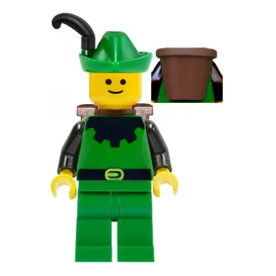 Forestman - Black, Green Hat, Black Feather, D-Basket
