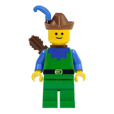Forestman - Blue, Brown Hat, Blue Feather, Quiver