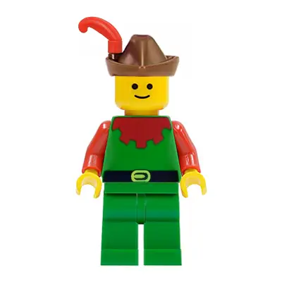 Forestman - Red, Brown Hat, Red Feather