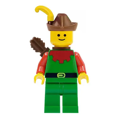 Forestman - Red, Brown Hat, Yellow Feather, Quiver