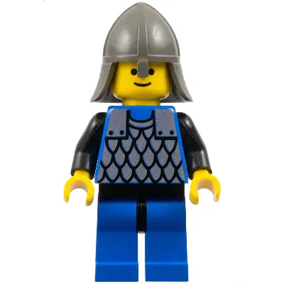 Scale Mail - Blue, Blue Legs with Black Hips, Dark Gray Neck-Protector