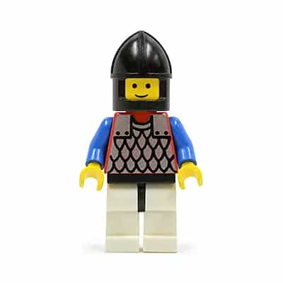 Scale Mail - Red with Blue Arms, White Legs with Black Hips, Black Chin-Guard
