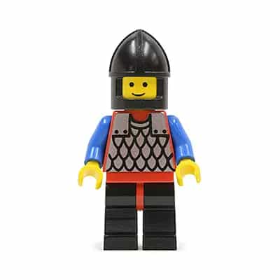 Scale Mail - Red with Blue Arms, Black Legs with Red Hips, Black Chin-Guard