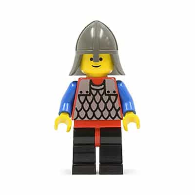 Scale Mail - Red with Blue Arms, Black Legs with Red Hips, Dark Gray Neck-Protector