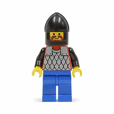Scale Mail - Red with Black Arms, Blue Legs, Black Chin-Guard