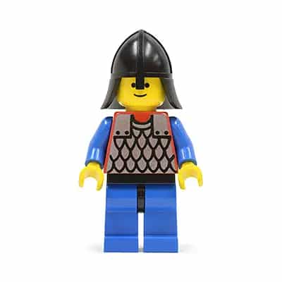 Scale Mail - Red with Blue Arms, Blue Legs with Black Hips, Black Neck-Protector