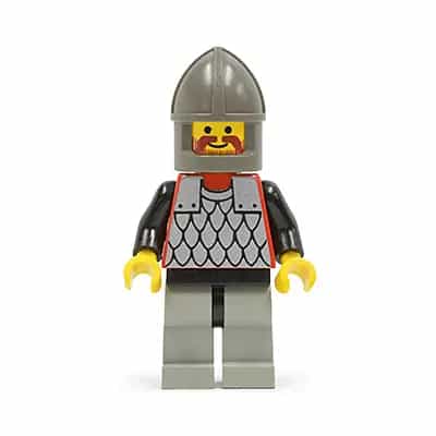 Scale Mail - Red with Black Arms, Light Gray Legs with Black Hips, Dark Gray Chin-Guard