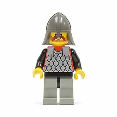 Scale Mail - Red with Black Arms, Light Gray Legs with Black Hips, Dark Gray Neck-Protector
