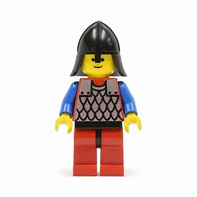Scale Mail - Red with Blue Arms, Red Legs with Black Hips, Black Neck-Protector