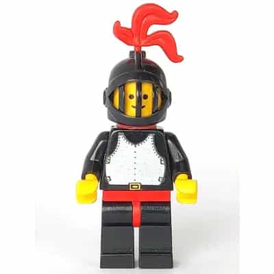 Breastplate - Black, Black Legs with Red Hips, Black Grille Helmet, Red Plume, Red Plastic Cape
