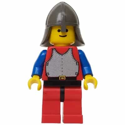 Breastplate - Red with Blue Arms, Red Legs with Black Hips, Dark Gray Neck-Protector