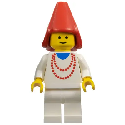 Maiden with Necklace - White Legs, Red Cone Hat
