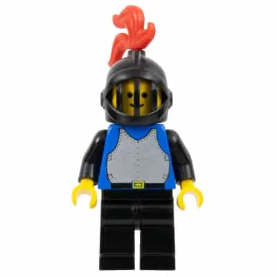 Breastplate - Blue with Black Arms, Black Legs, Black Grille Helmet, Red Plume