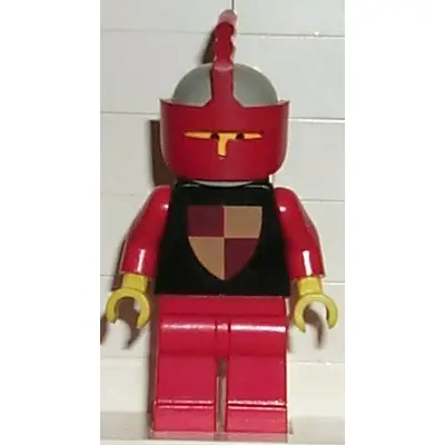 Classic - Knights Tournament Knight Black, Red Legs, Light Gray Helmet, Red Visor