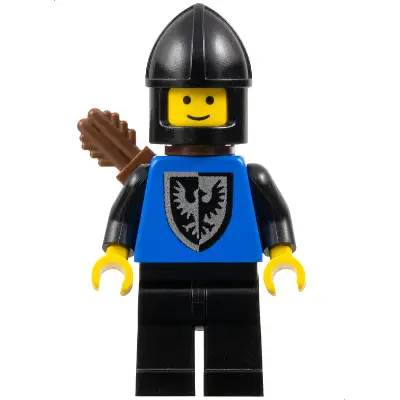 Black Falcon - Black Legs, Black Chin-Guard, Shield Bottom Round, Quiver