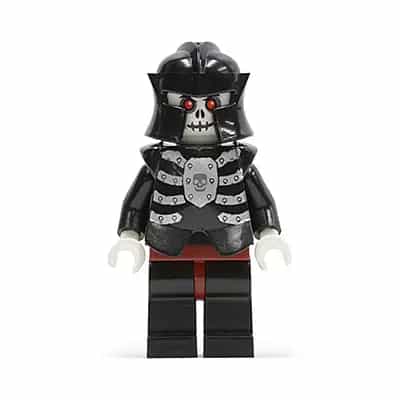 Fantasy Era - Skeleton Warrior 4, White, Black Breastplate and Helmet, Dark Red Hips and Black Legs