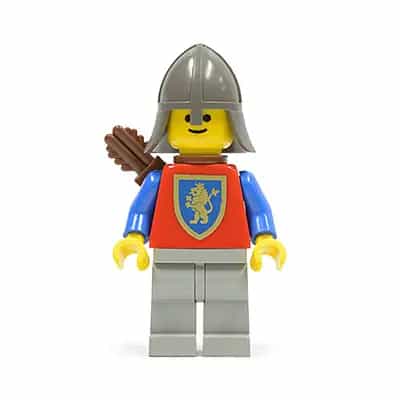 Crusader Lion - Light Gray Legs, Dark Gray Neck-Protector, Quiver