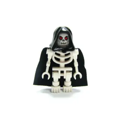 Fantasy Era - Skeleton Warrior 6, White, Black Hood and Cape