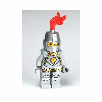 Kingdoms - Lion Knight Armor with Lion Head and Belt, Helmet Closed, Gray Beard