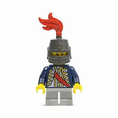 Red Sash, Helmet Closed, Light Bluish Gray Legs Short (Undetermined Eyebrows)