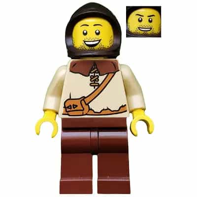 Kingdoms - Peasant, Male with Dark Brown Hood