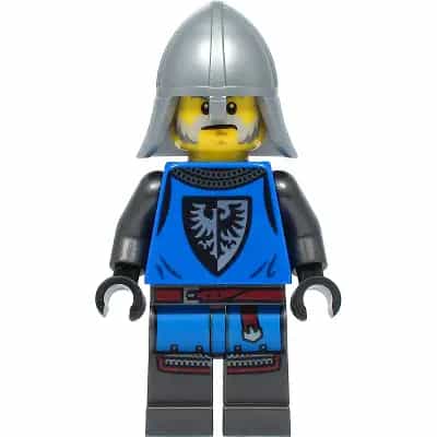 Black Falcon - Male, Pearl Dark Gray Detailed Legs, Flat Silver Neck Protector