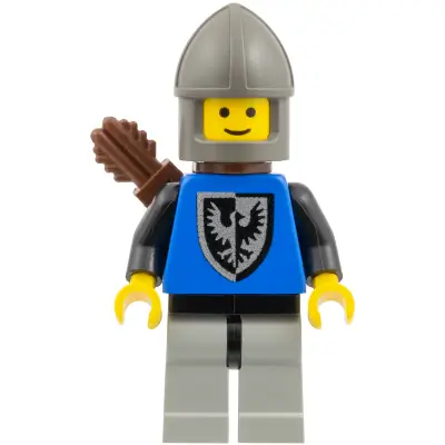 Black Falcon - Light Gray Legs with Black Hips, Dark Gray Chin-Guard, Quiver