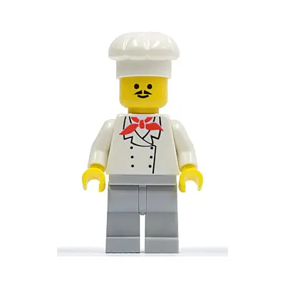 Chef - Light Bluish Gray Legs, Moustache