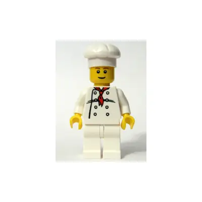 Chef - White Torso with 8 Buttons, White Legs (Undetermined Eyebrows)