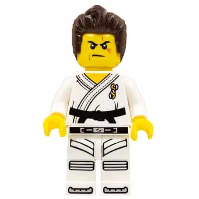 Warrior - Male, Karate Dress with Black Belt, Dark Brown Hair, Scarred Eye