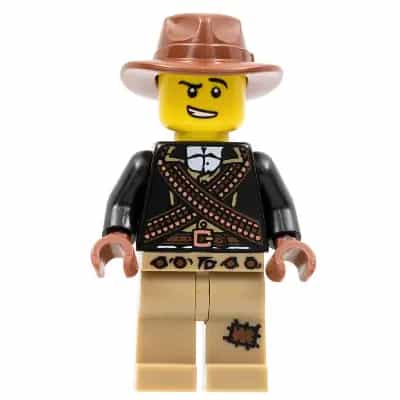 Warrior - Male with Bandoliers, Dark Tan Legs with Patch, Fedora Hat