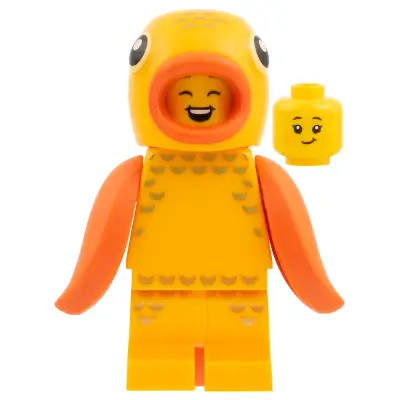 Goldfish Costume Fan, Series 28 (Minifigure Only without Stand and Accessories)