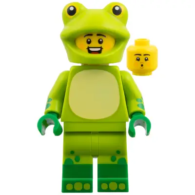 Frog Costume Fan, Series 28 (Minifigure Only without Stand and Accessories)