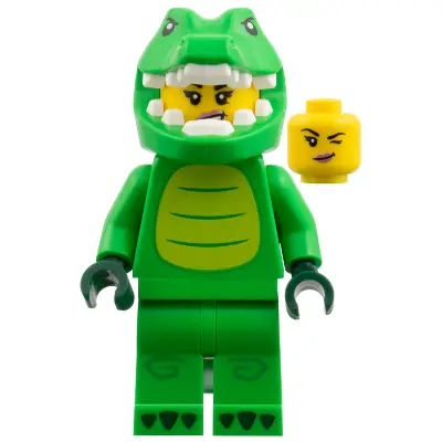 Crocodile Costume Fan, Series 28 (Minifigure Only without Stand and Accessories)