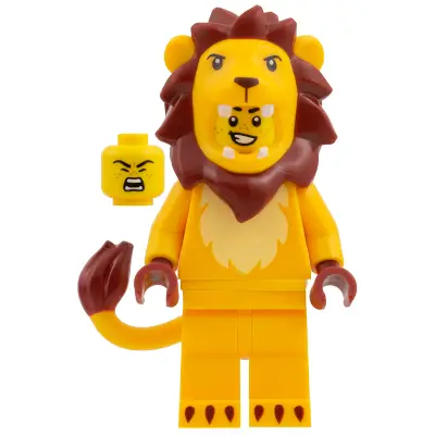 Lion Costume Fan, Series 28 (Minifigure Only without Stand and Accessories)