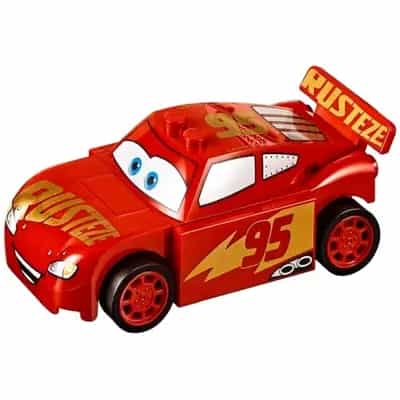 Lightning McQueen - Red, 'RUSTEZE' in Heavy Script