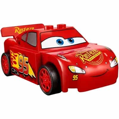 Lightning McQueen - Red, 'Rust-eze' in Fancy Script