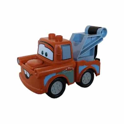 Duplo Tow Mater - Light Bluish Gray Hook Base and Wheels
