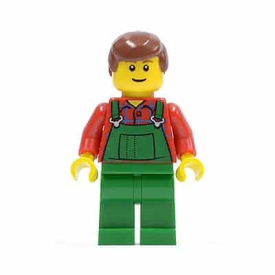 Overalls Farmer Green, Reddish Brown Male Hair (Undetermined Eyebrows)