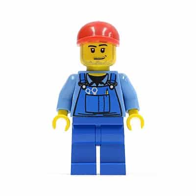 Farm Hand, Blue Overalls, Short Bill Cap