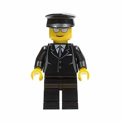 Suit Black, Black Hat, Silver Sunglasses - Airport Limo Driver
