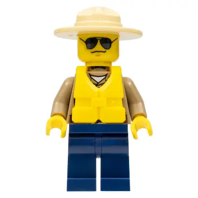 Forest Police - Dark Tan Shirt with Pockets, Dark Blue Legs, Campaign Hat, Black and Silver Sunglasses, Life Jacket Center Buckle