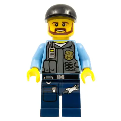 Police - LEGO City Undercover Elite Police Officer 1 - Brown Beard