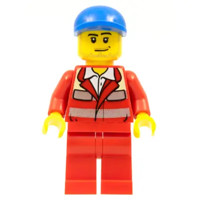 Paramedic - Red Uniform, Male, Blue Short Bill Cap
