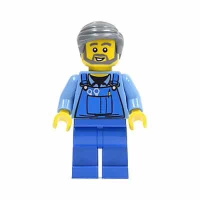Overalls with Tools in Pocket, Dark Bluish Gray Smooth Hair