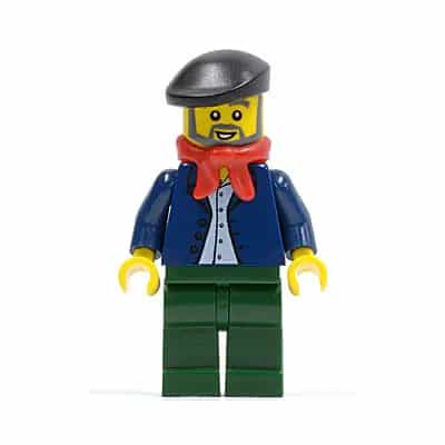 Dark Blue Jacket, Light Blue Shirt, Dark Green Legs, Red Bandana, Black Beret