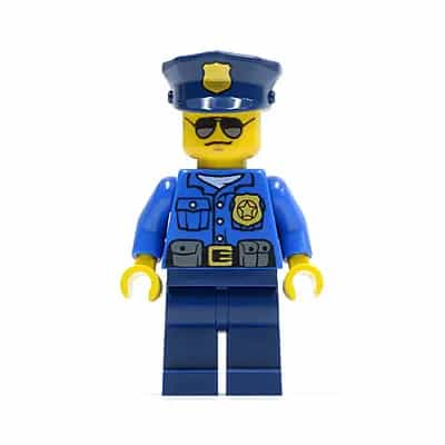 Police - City Officer, Gold Badge, Police Hat, Sunglasses