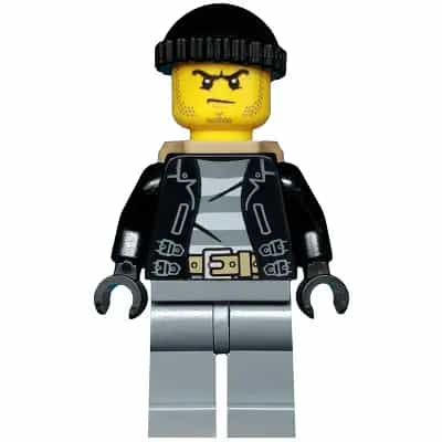 Police - City Bandit Male with Black Stubble and Backpack
