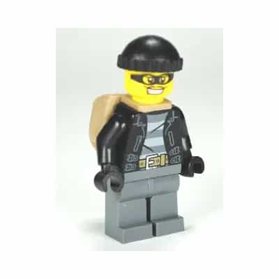 Police - City Bandit Male, Black Knit Cap, Backpack, Mask